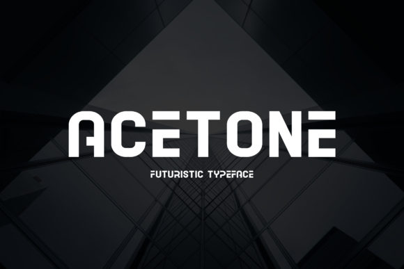 Acetone: A Futuristic Display Font for Modern Design