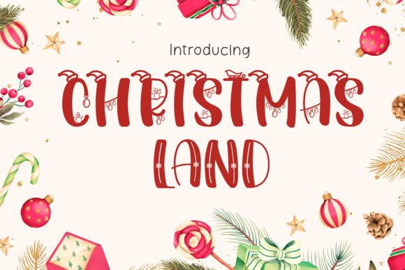 Christmas Land Font for Festive Web Design Layouts