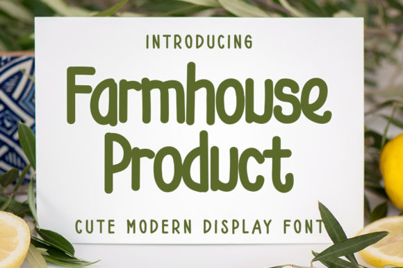 Farmhouse Product: A Versatile Display Font for Editorial Design