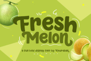 Fresh Melon Font: Bold Display Type for Handmade Crafts