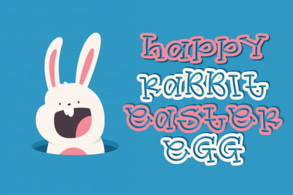Happy Rabbit Easter Egg: A Playful Display Font for Creative Campaigns