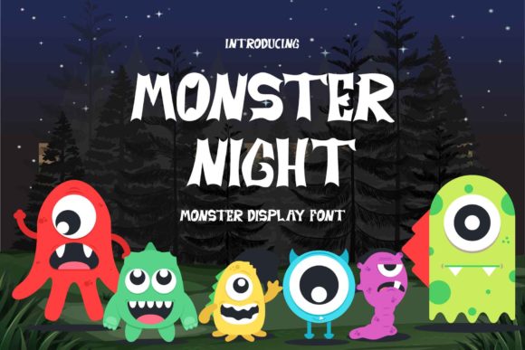 Monster Night: A Fun and Quirky Display Font for Crafters