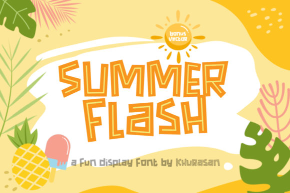 Summer Flash Font for Handmade Products and Craft Designs
